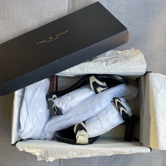 RAG & BONE Infinity Leather Mules - Picture 11 of 12